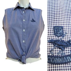 FACCONABLE Button Down Casual Women's Top Sz S